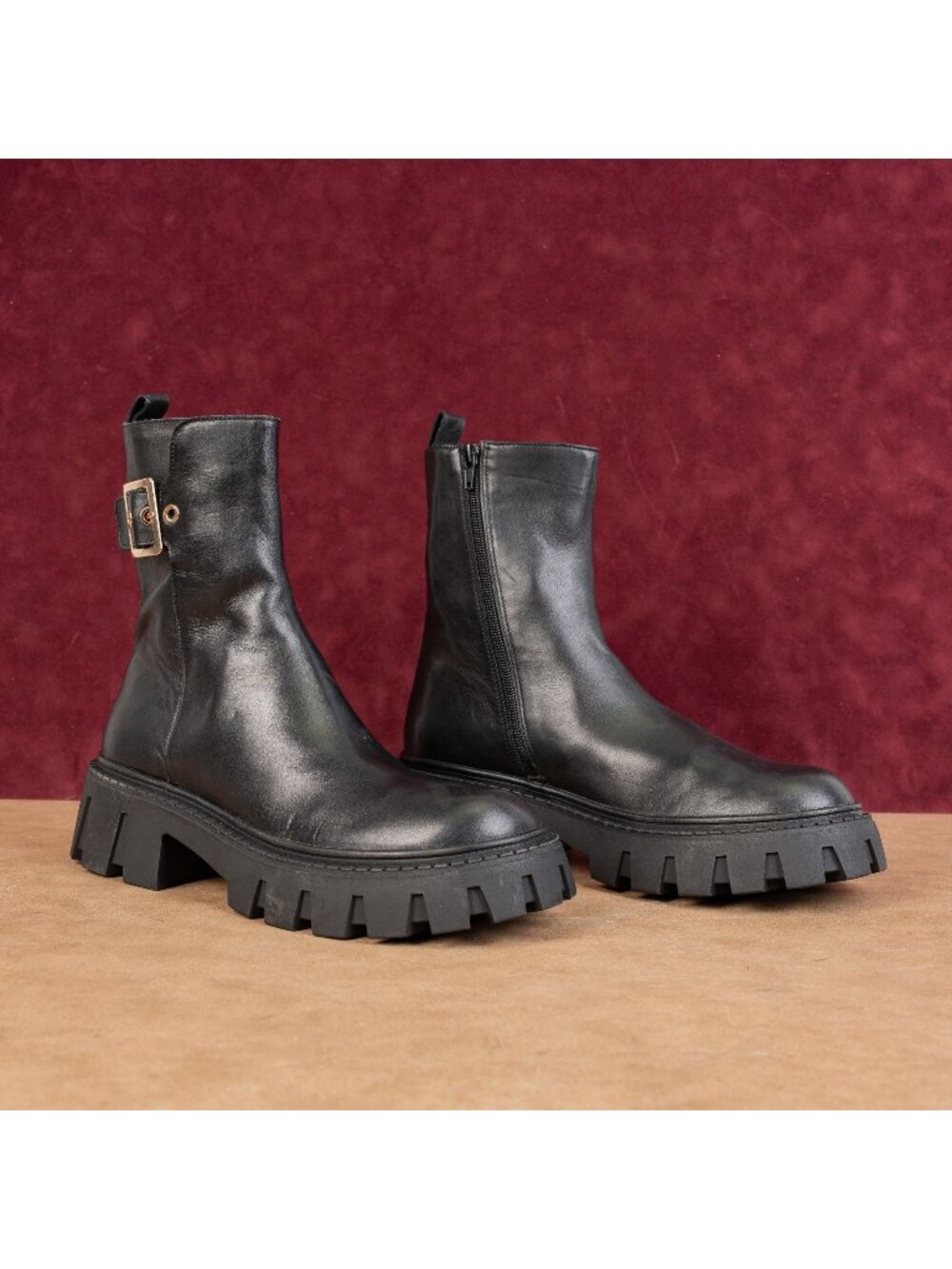 Steve Madden Women Sameera Black Leather Festival party Platform Moto Boots 10